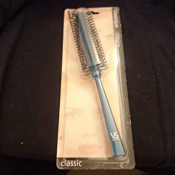 Vtg Vidal Sassoon VS1011 Round Styling Hair Brush Plastic Ball Tip Green 8" Rare - Picture 1 of 5